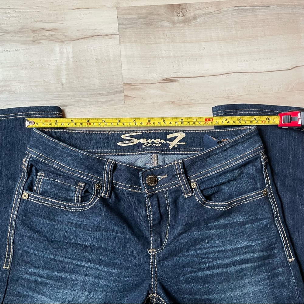 Seven7 Women's Dark Blue Straight Leg Jeans - Picture 6 of 10